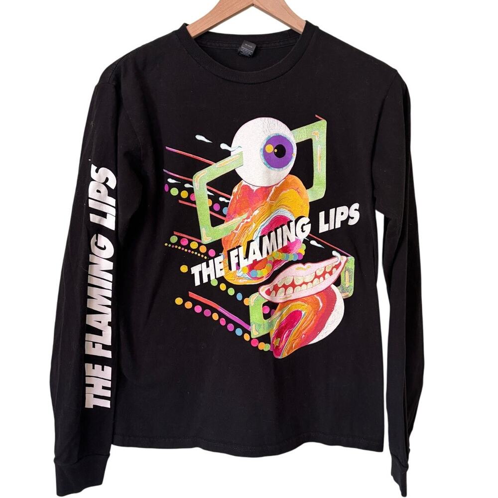 The Flaming Lips Rare Vintage Style Band T-Shirt Long Sleeve Black Small Tultex